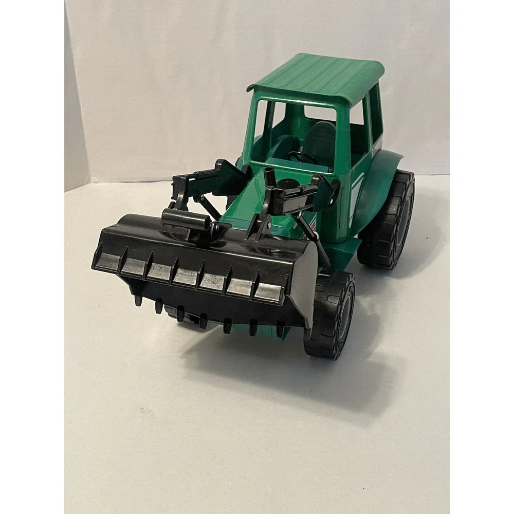 1998 MIGHTY WHEELS DIECAST GREEN FRONT LOADER BLUE RIDGE FARM GREAT TRACTOR‎